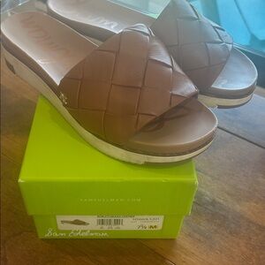 Sam Edelman Chocolate Woven Slide Sandals